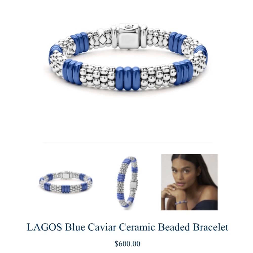 NEW IN BOX - LAGOS Blue Caviar Ceramic Rope Bracelet